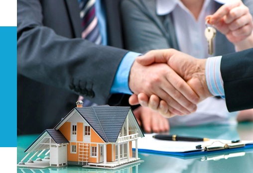 Real estate agents shaking hands each other